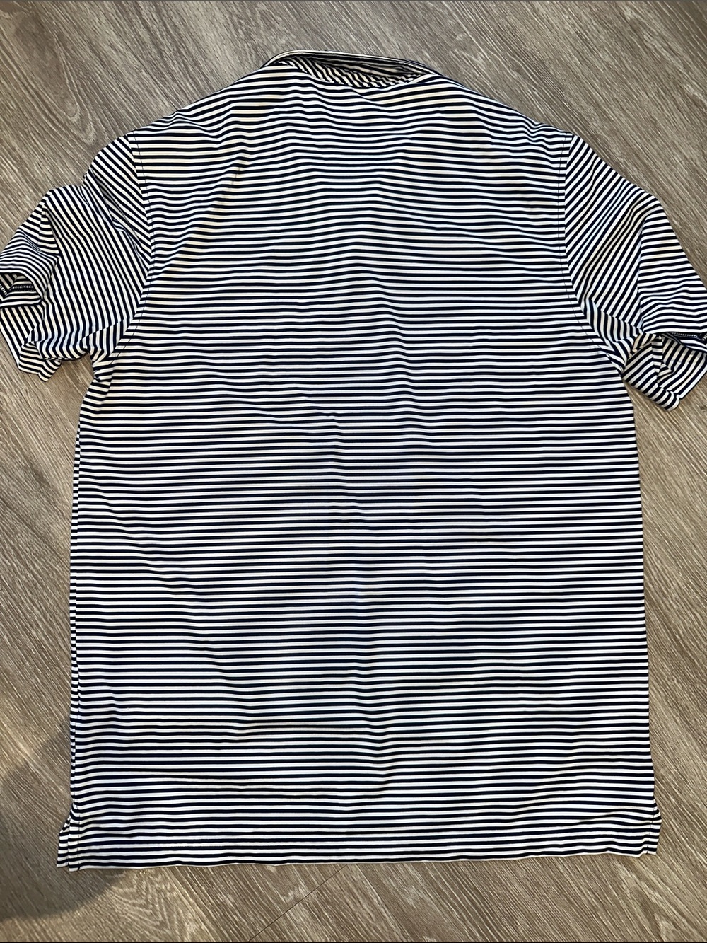 Vineyard Vines White and Navy Striped Performance Polo Large - Picture 3 of 3